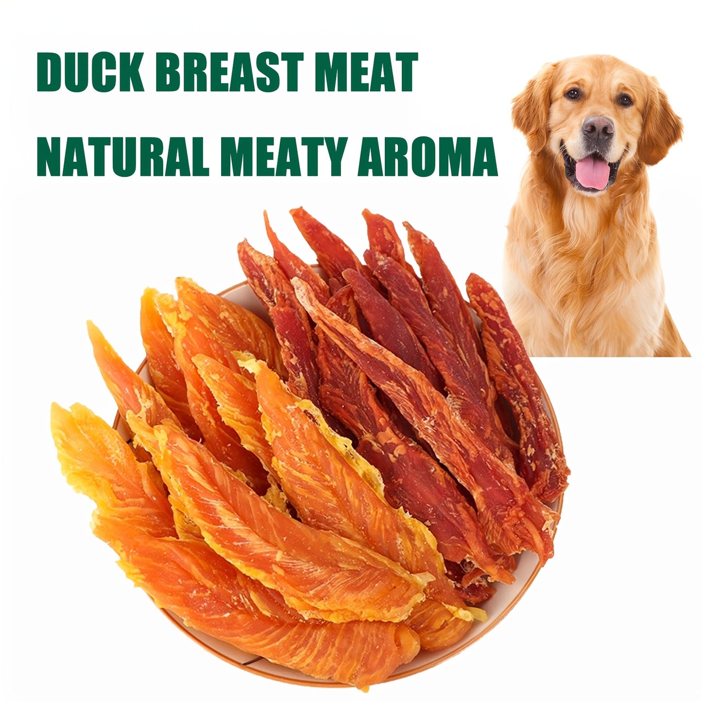 Cat & Dog Treats Chicken Jerky & Duck Jerky Combo – High Protein Grain Free Training Rewards, Dental Chews, Healthy Snacks for Puppies Kittens Adult Dogs Cats, Natural Pet Nutrition