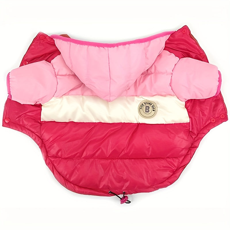 Dog Winter Coat Puffer Jacket Windproof Warm Padded Snow Vest for Small Breeds, Lightweight Outdoor Dog Clothes for Chihuahua Poodle Yorkshire Terrier, Sizes L XL XXL, Orange Blue Pink