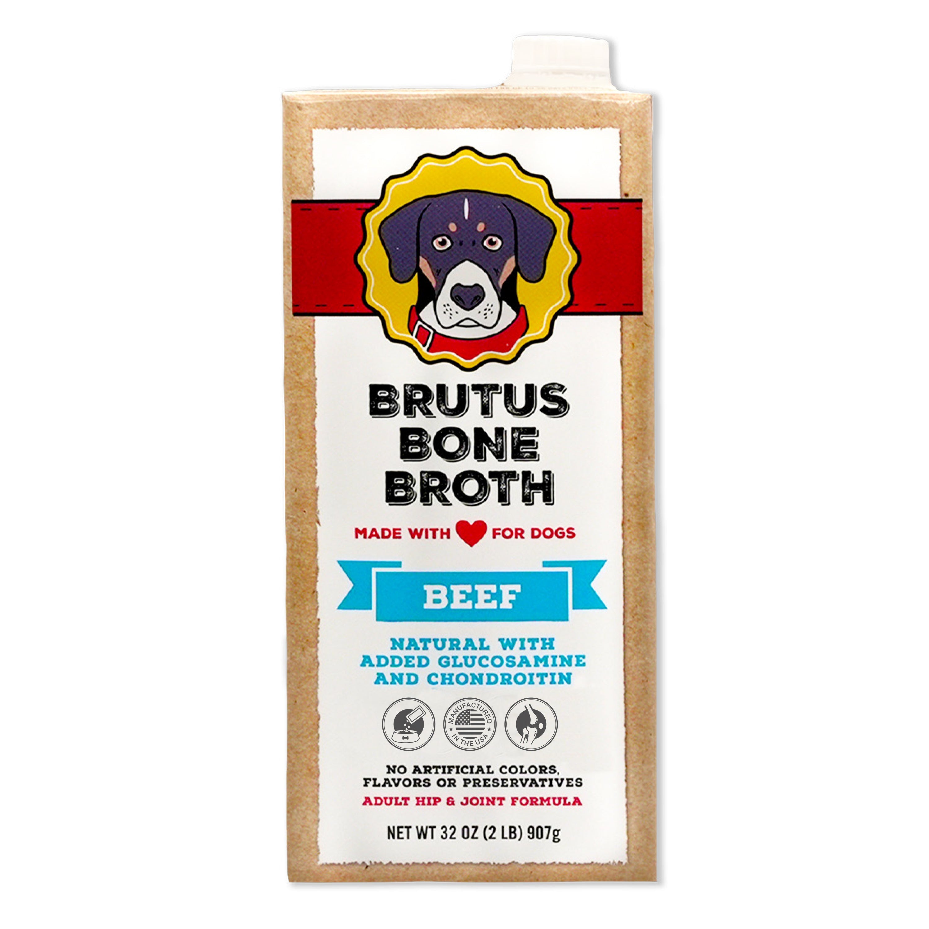 Beef Bone Broth Meal Topper for Dogs, All-Natural Superfood Support in Two-Pack or Six-Pack Sizes source image 1