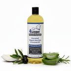 Unscented Organic Dog Shampoo for Sensitive Skin, Aloe-Based Concentrate in Three Bottle Sizes source image 1