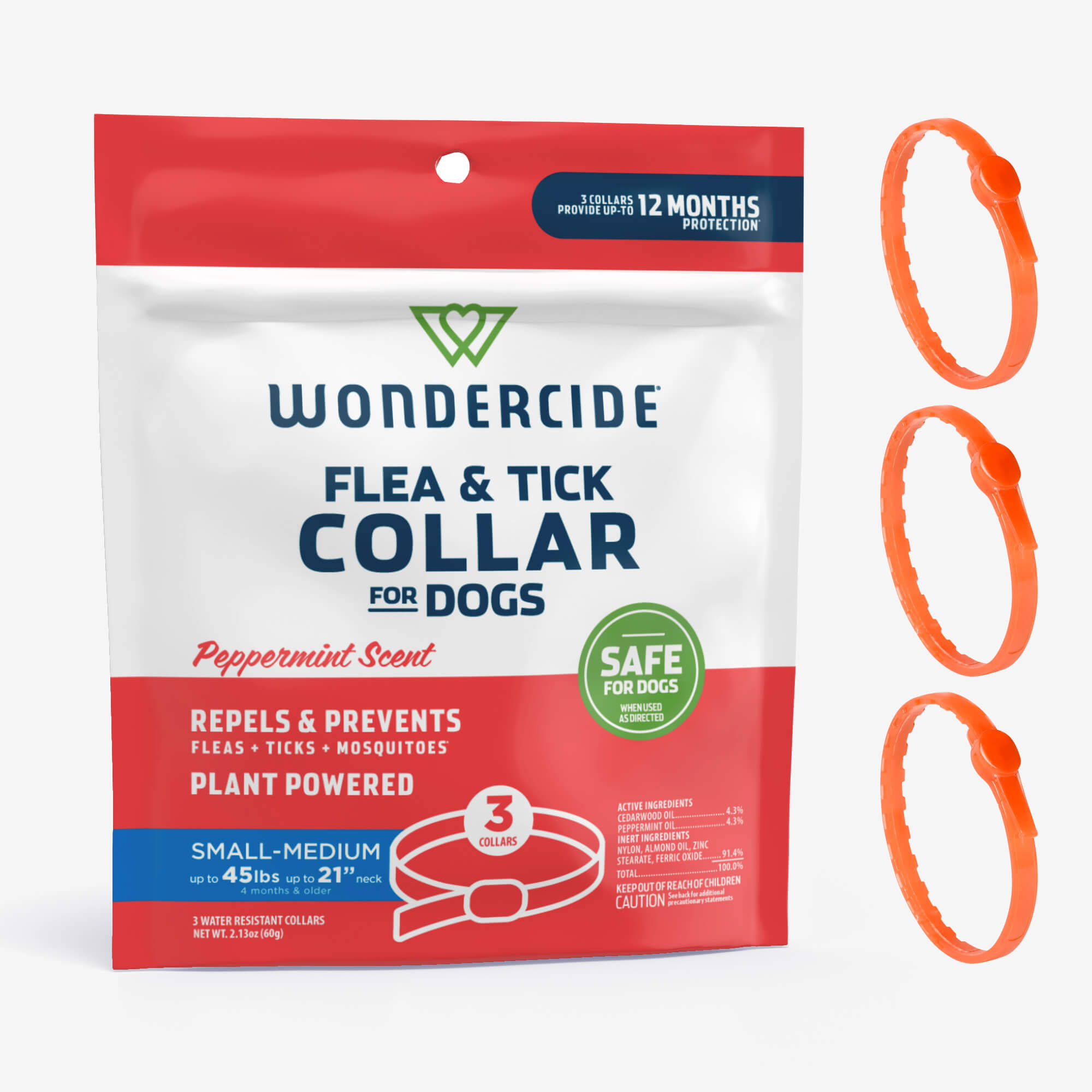 Flea and Tick Collar 12-Month Bundle for Dogs or Cats, Three Plant-Powered Collars with Up to 4 Months Each source image 1