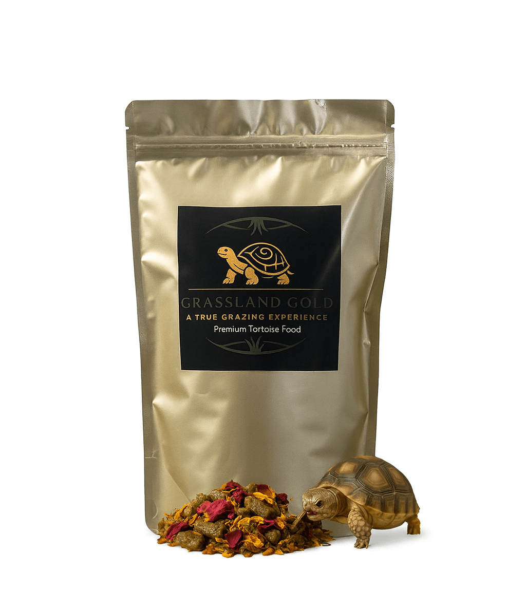 Hay-Based Tortoise Food, 12 oz High-Fiber Grassland Grazing Blend That Soaks Soft in Minutes source image 1