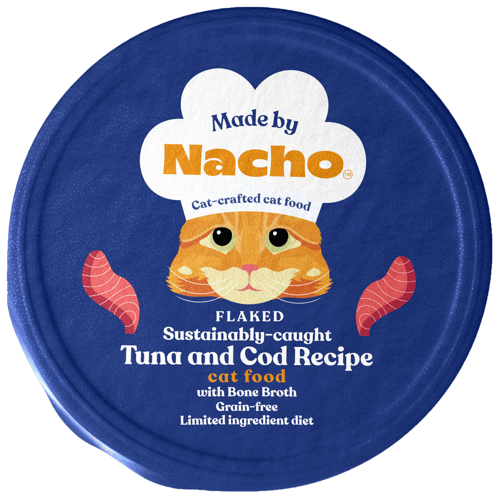 Tuna and Cod Wet Cat Food in Salmon Broth with Flaked Texture for Hydration and Complete Daily Nutrition product image 1