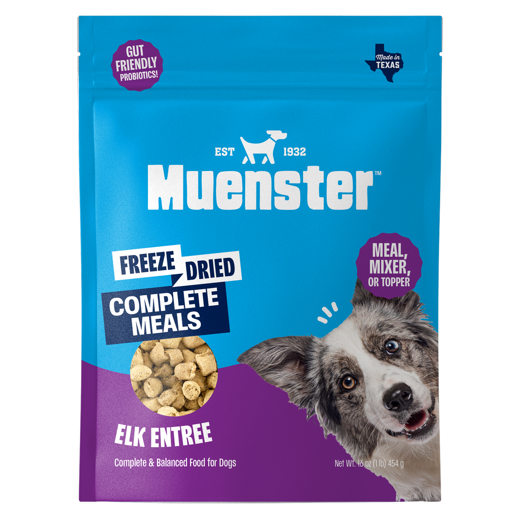 Freeze-Dried Elk Dog Food and Treat Bites in 5 oz and 16 oz Bags, Complete Recipe for All Life Stages source image 1