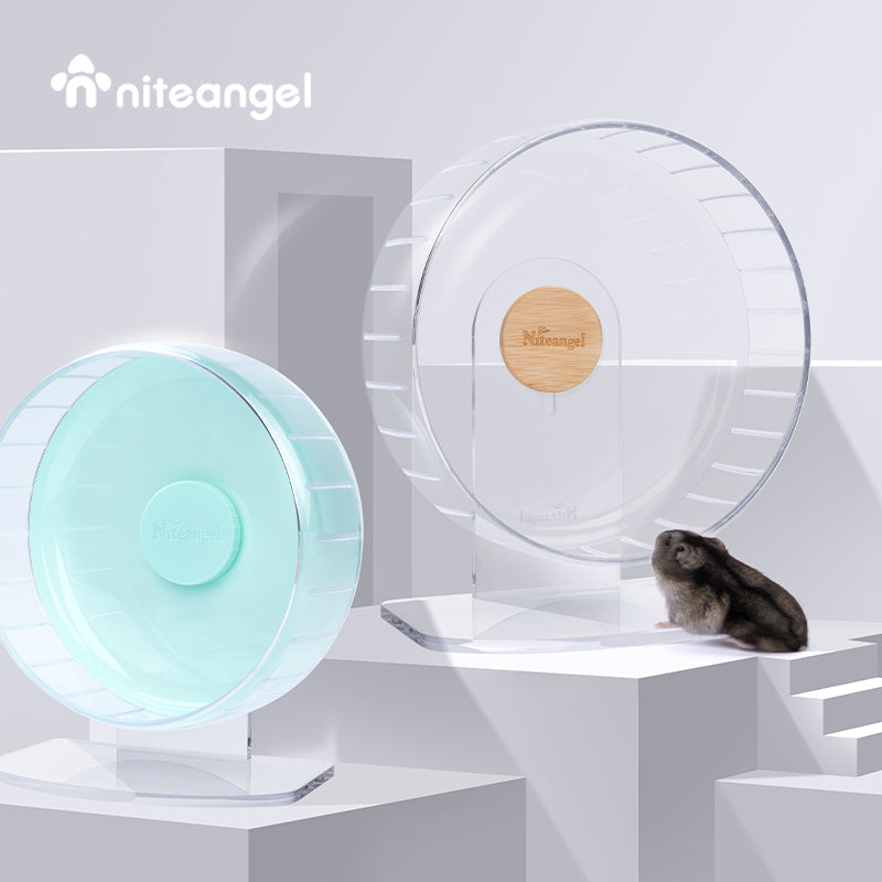 Super-Silent Hamster Exercise Wheel with Adjustable Height and Dual-Bearing Spinner in Four Sizes source image 1