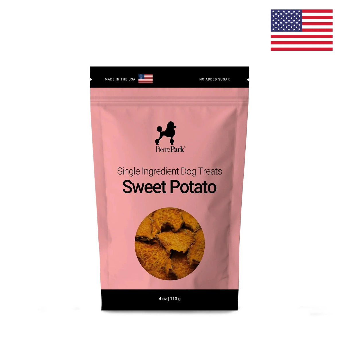 Single-Ingredient Sweet Potato Dog Treats, USA-Made Low-Fat Chews in One, Two or Three Bag Packs source image 1