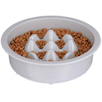 Slow Feeder Dog Bowl, Nine-Peak Non-Skid Two-Cup Design for Flat-Faced and Fast-Eating Dogs source image 1