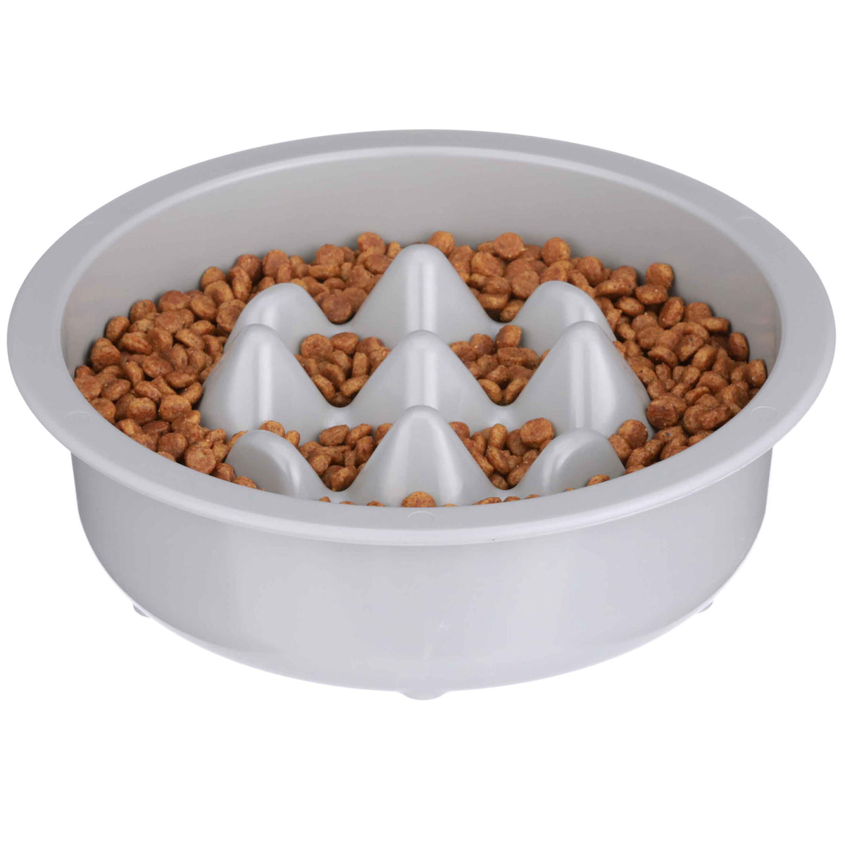 Slow Feeder Dog Bowl, Nine-Peak Non-Skid Two-Cup Design for Flat-Faced and Fast-Eating Dogs source image 1