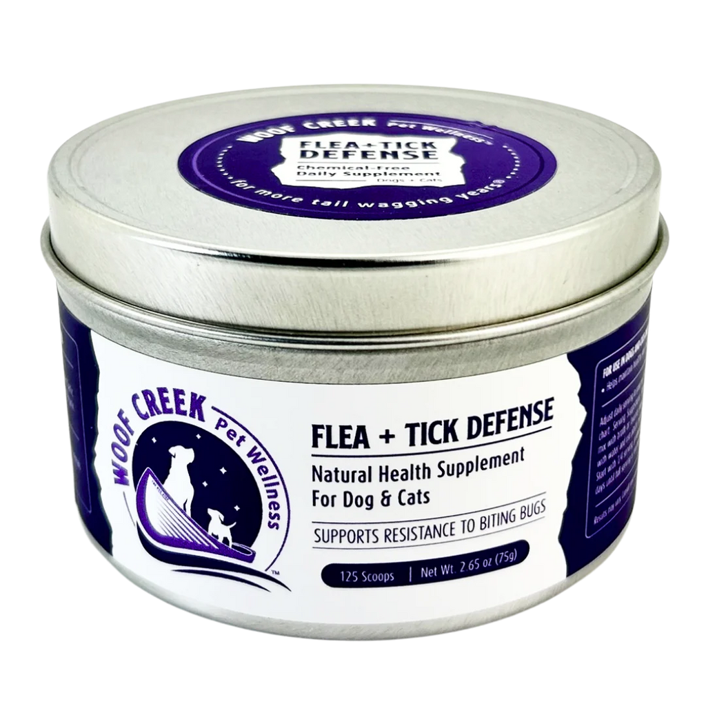 Flea and Tick Meal Topper for Dogs and Cats, Daily Functional Mushroom Powder in 75 g Tin and Refill Pouches source image 1