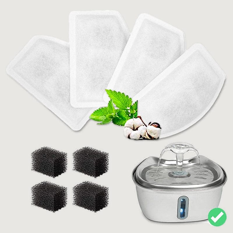 Cat Water Fountain Replacement Filters with Cotton and Activated Charcoal, Available in Four Pack Sizes source image 1