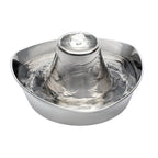 60 oz Stainless Steel Pet Water Fountain with Dual Filters and Quiet Bubbling Flow for Cats and Small Dogs source image 1