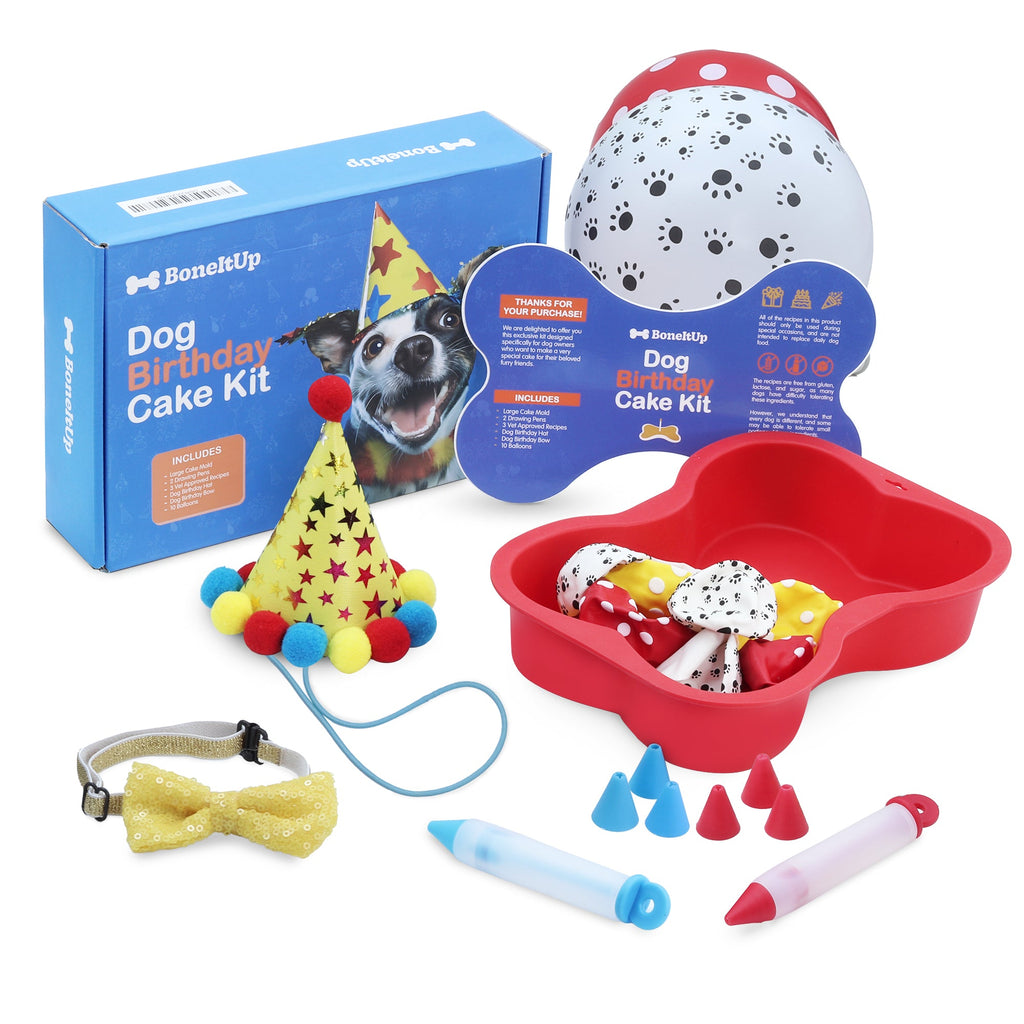 Dog Birthday Cake and Party Kit, Complete Bone-Shaped Baking and Decorating Set for a Special Celebration source image 1