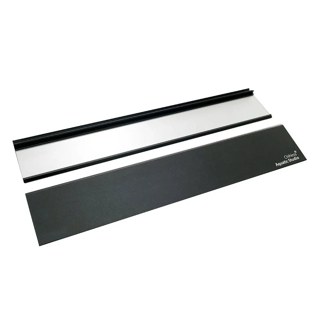 Mirrored Aquarium Light Shade Set for WRGB II Pro Fixtures, Front-and-Back Glare Control in Three Lengths source image 1
