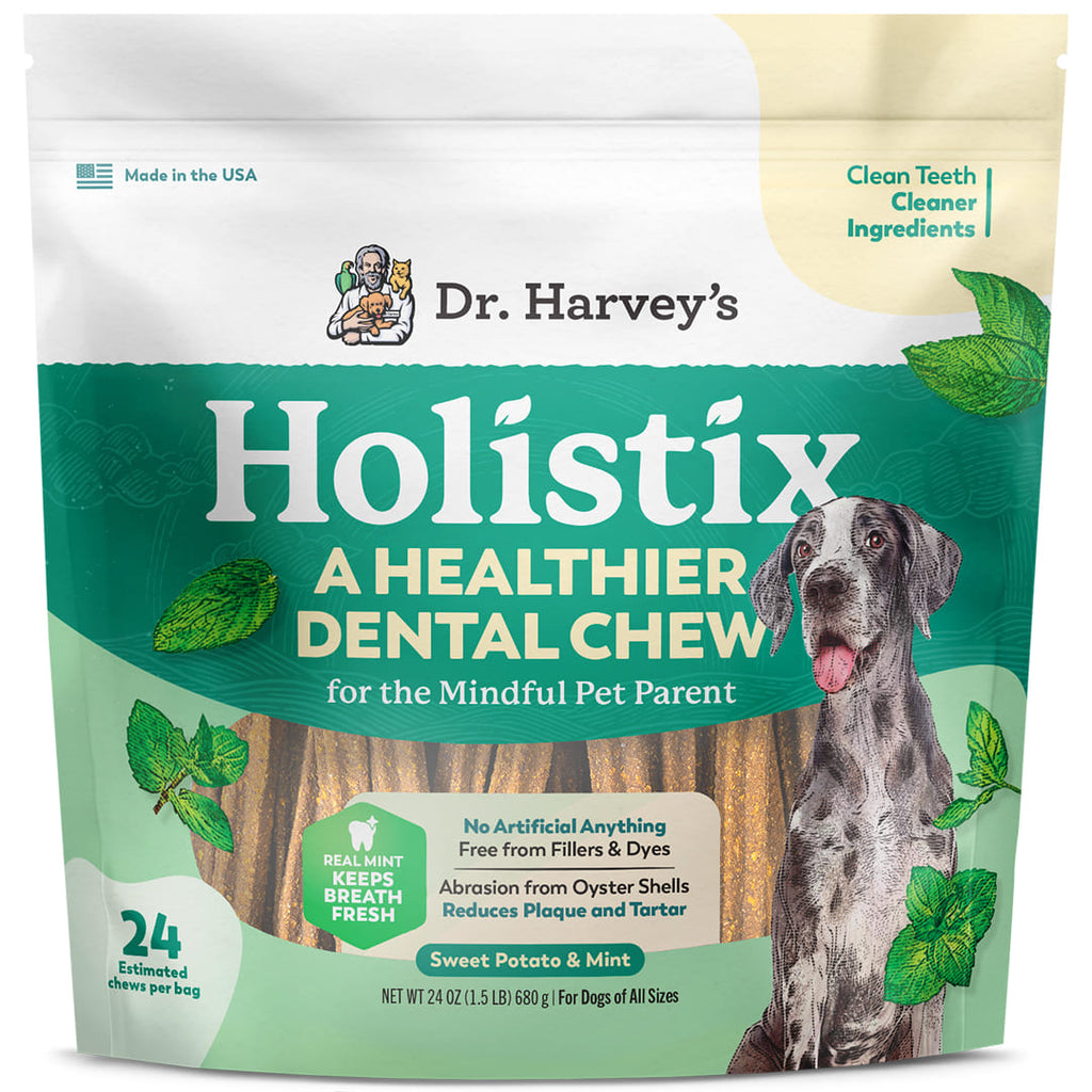 Sweet Potato Dental Chews for Dogs, Mint-Flavored 24 oz Bag for Natural Abrasion and Fresher Breath source image 1