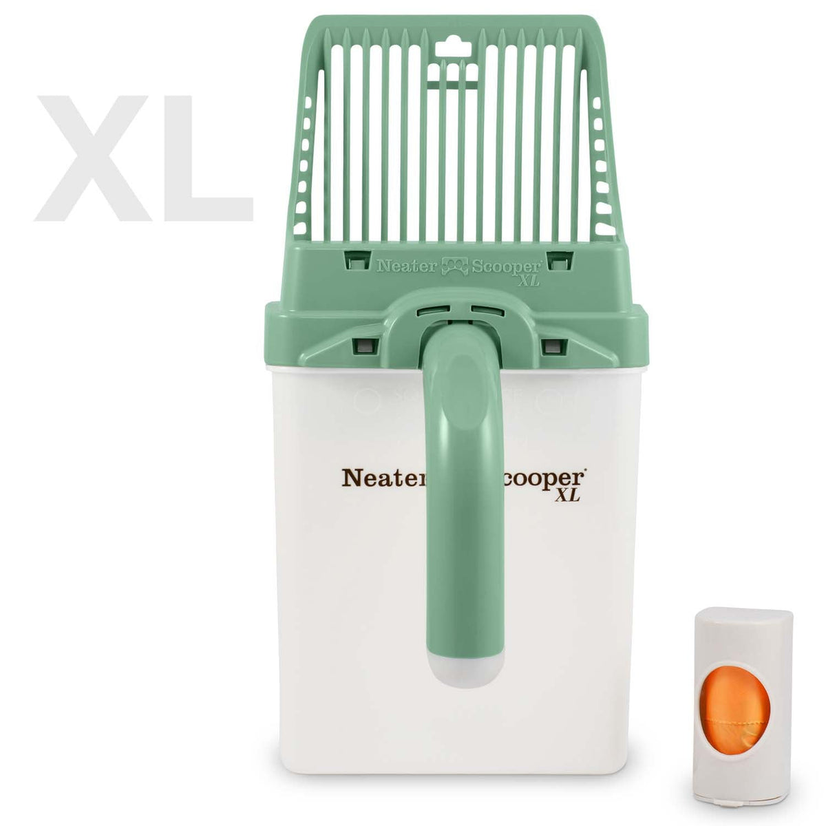 Scoop-to-Bag Cat Litter Scoop for One-Handed Cleanup, Quick-Sift Head and Large-Capacity Bag Bin source image 1