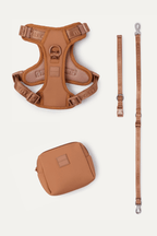 Hands-Free Dog Walking Set for Waist or Shoulder Wear, Neoprene Harness and Compact Pouch Bundle source image 1