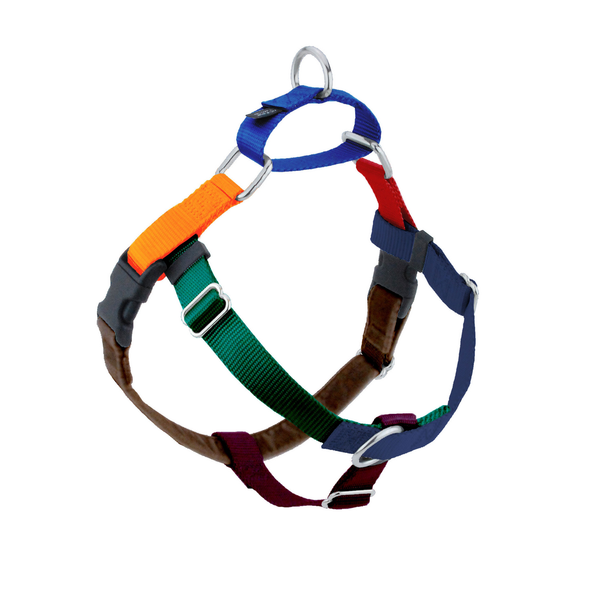 No-Pull Dog Harness with Front and Back Control Rings, Velvet-Lined Chest Strap in Sizes XS through XXL source image 1