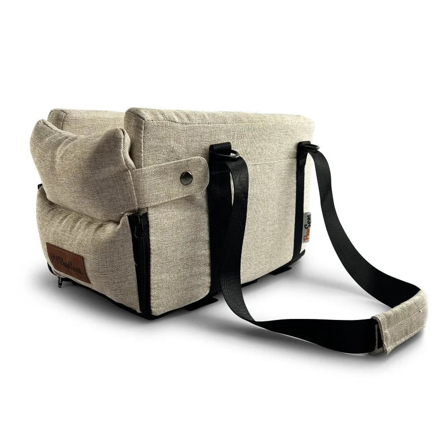 Pet Car Booster Seat and Carrier for Small Pets, Convertible Travel Basket with Safety Tether and Pillow source image 1
