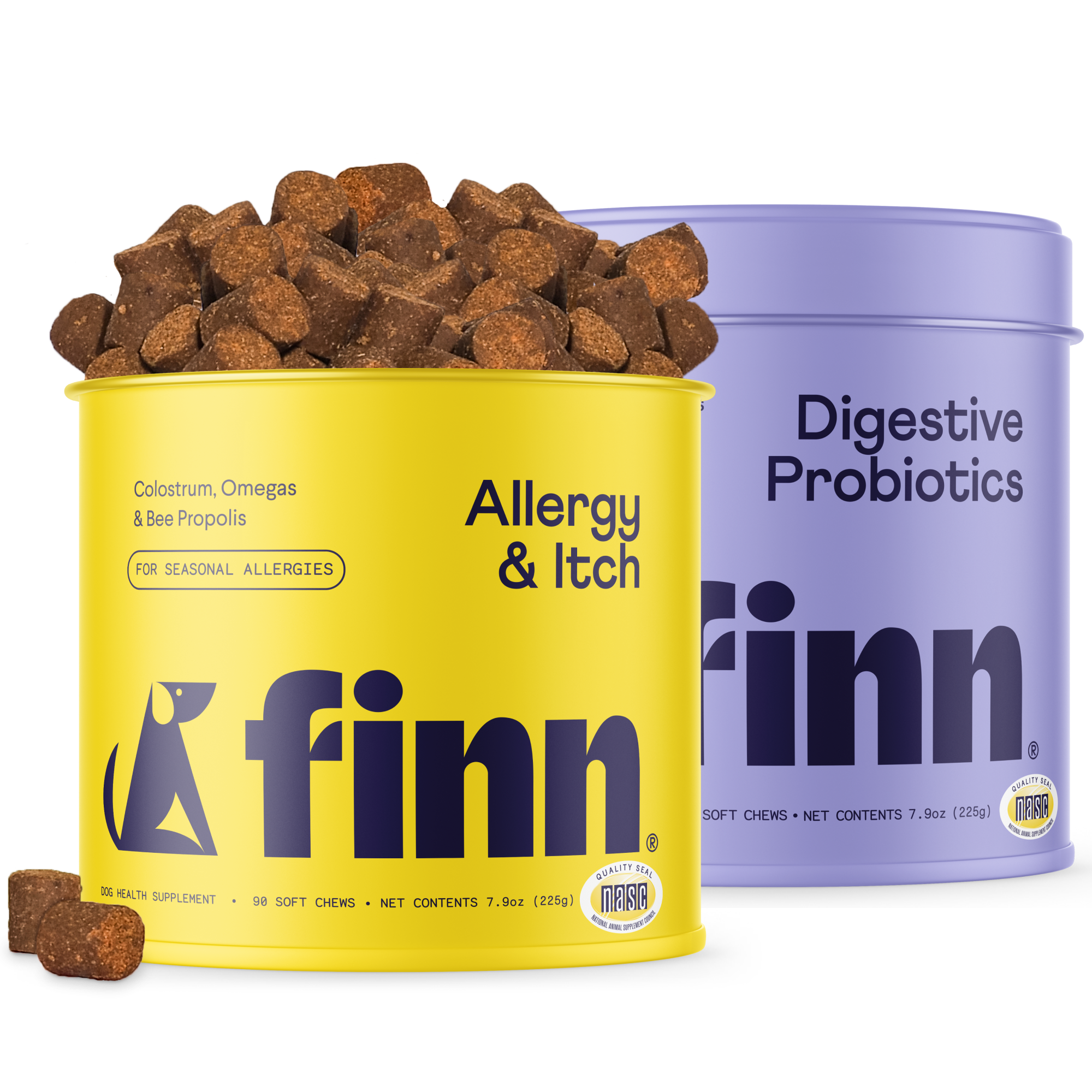 Dog Allergy and Digestive Supplement Bundle, Soft Chews for Seasonal Comfort and Everyday Gut Support source image 1