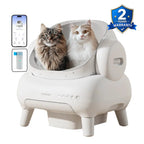 Open-Top Self-Cleaning Cat Litter Box, App-Connected Waste System with Safety Sensors for Cats up to 33 lb source image 1
