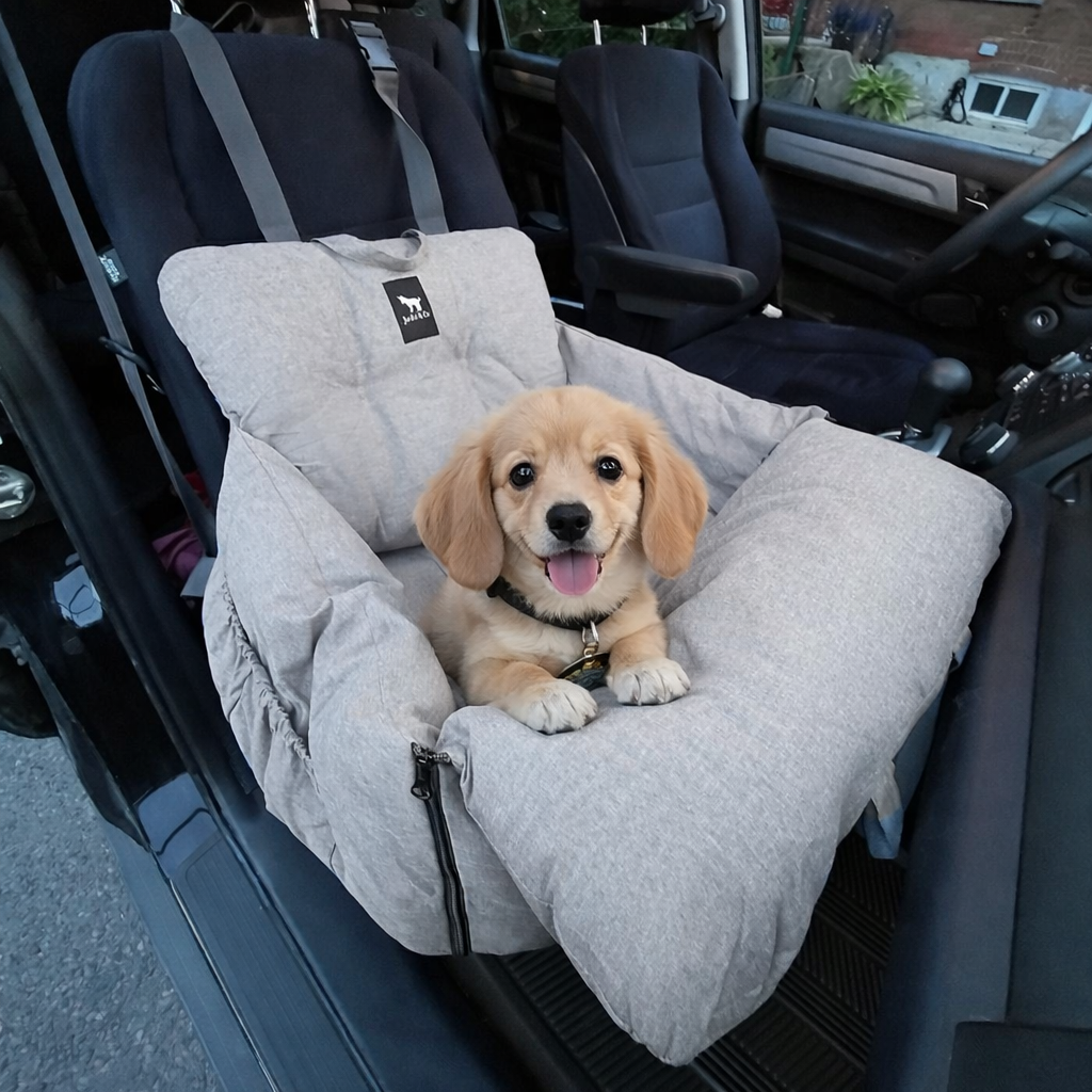 Pet Car Seat and Carrier for Dogs or Cats up to 25 lb, Water-Resistant Oxford Seat with Removable Cushion source image 1