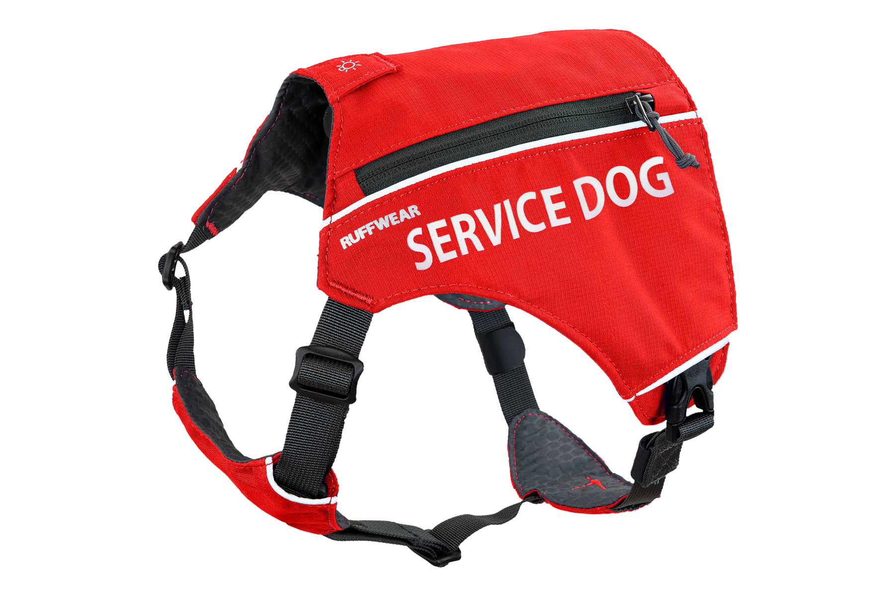 Service Dog Identification Vest, Lightweight Five-Point Fit with Reflective Trim and Zipper Pocket source image 1