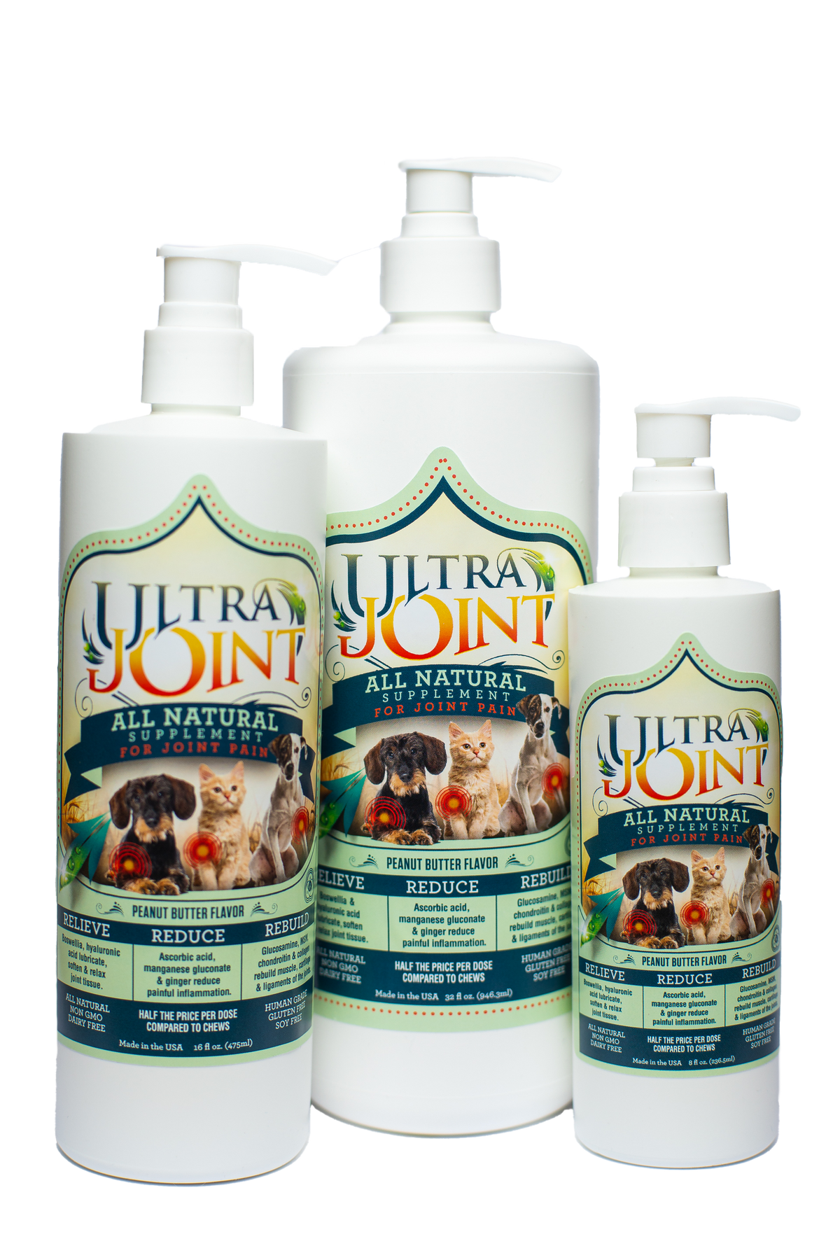 Joint Support Supplement for Dogs and Cats with Glucosamine and Chondroitin in Three Bottle Sizes source image 1