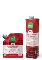 Grass-Fed Beef Bone Broth for Dogs, Collagen-Rich Meal Topper in 12 or 33.8 fl oz Cartons for Daily Meals product image 1