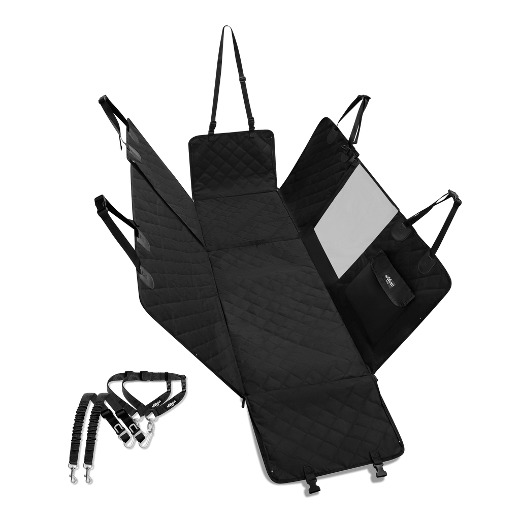 Waterproof Dog Car Seat Cover for Sedans, SUVs and Utes, Four-Way Layout for Left or Right Drive source image 1