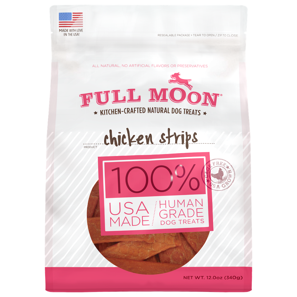 Natural Chicken Strip Dog Treats Made with USDA-Certified White Meat in 12 or 24 oz Bags for Everyday Rewards product image 1