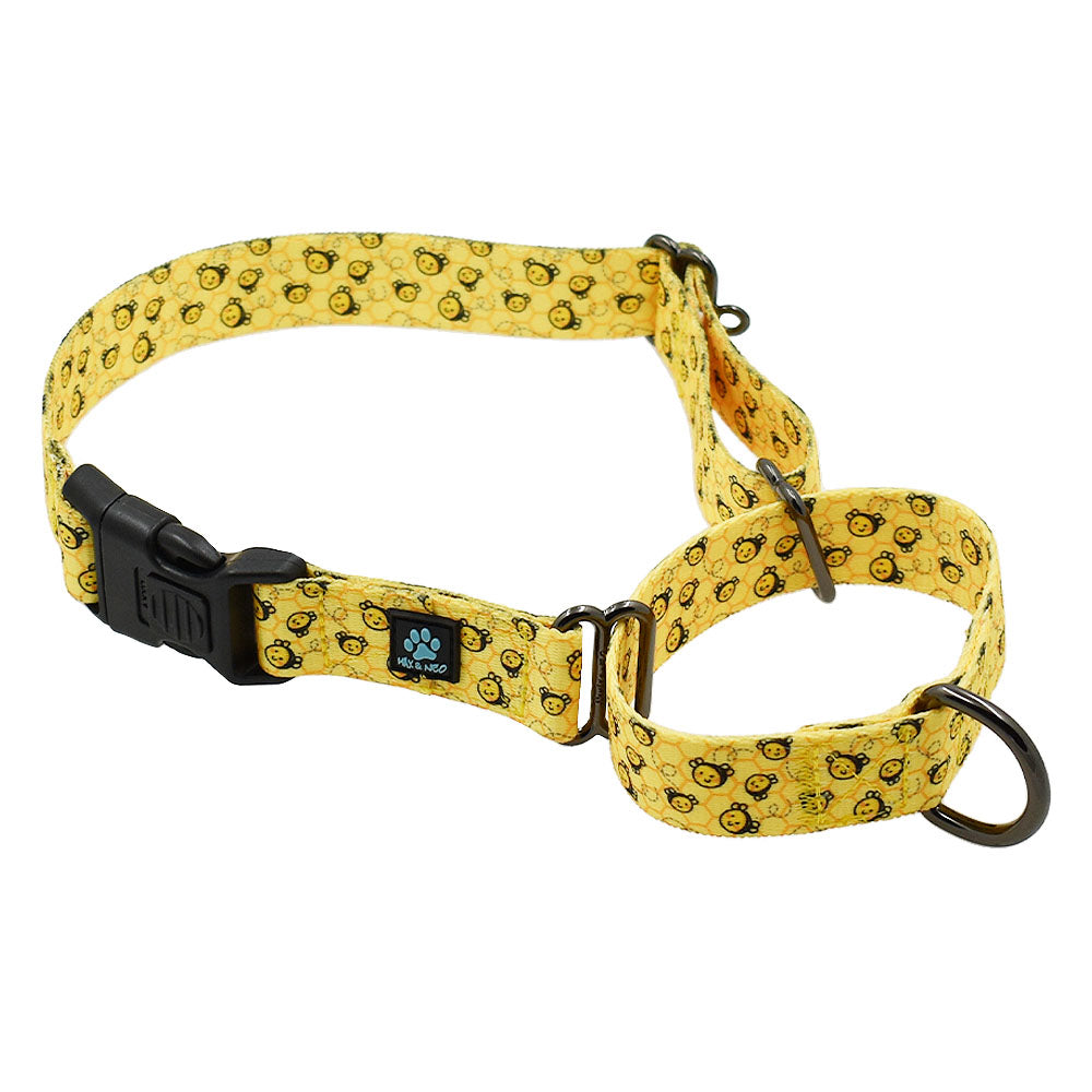 Reflective Martingale Dog Collar, Locking Nylon Clasp Design in Four Prints and Four Adjustable Sizes source image 1