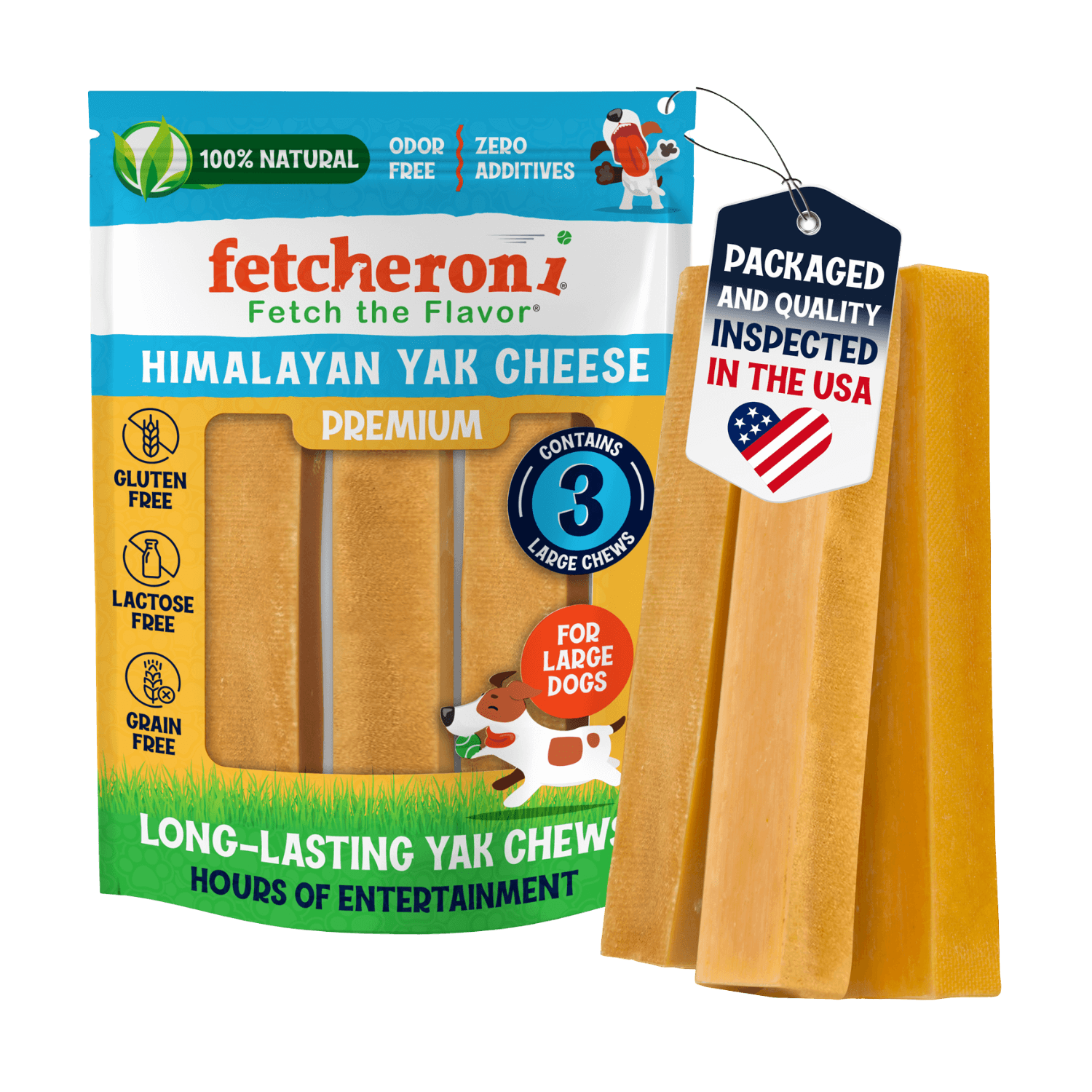 Himalayan Yak Cheese Dog Chews, Three-Ingredient Long-Lasting Milk Sticks in 3-Pack, 5-Pack or 3 lb Sizes source image 1