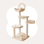 Transformable Cat Tree for Large Cats, Modular Tower with Hammock and Three Flexible Layouts for Multi-Cat Homes source image 1