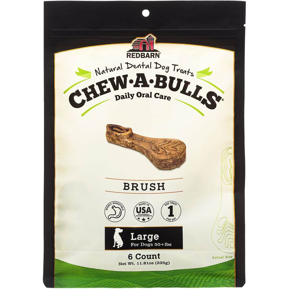 Dental Brush Chews for Dogs, Ridged Limited-Ingredient Treats in Small or Large Packs for Daily Oral Care source image 1