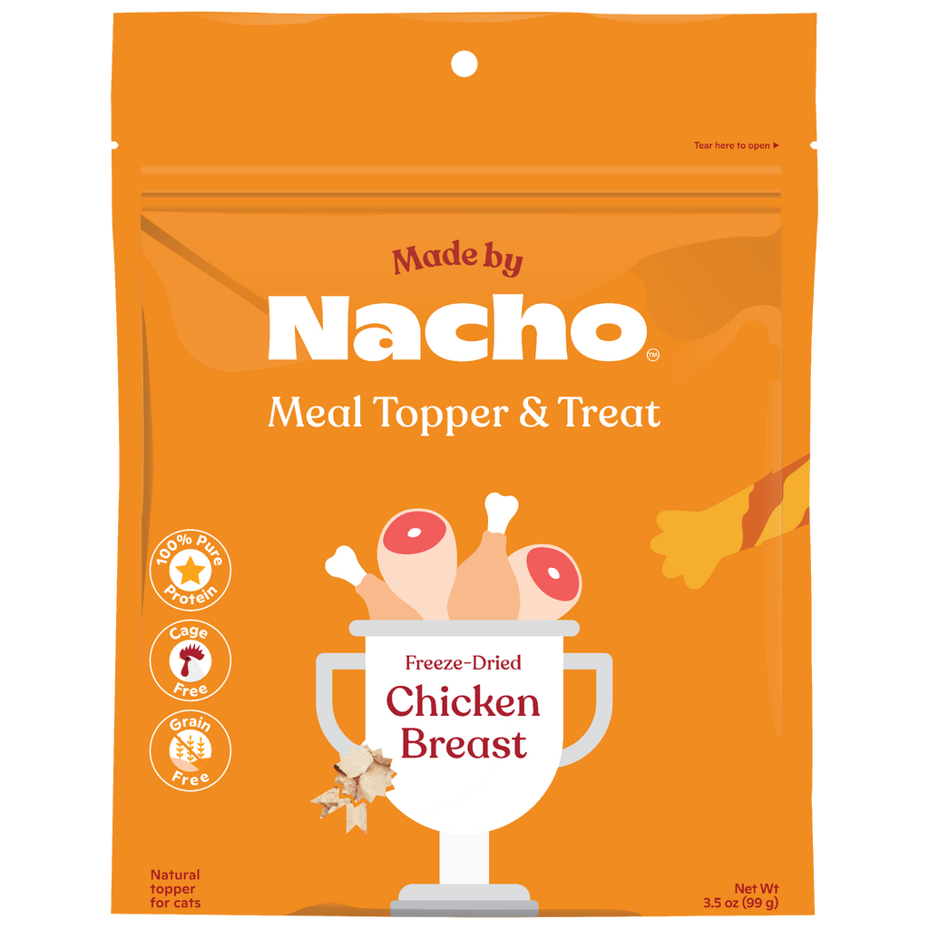 Freeze-Dried Chicken Cat Treats and Meal Topper, Pure Protein Breast Bites for Wet or Dry Food source image 1