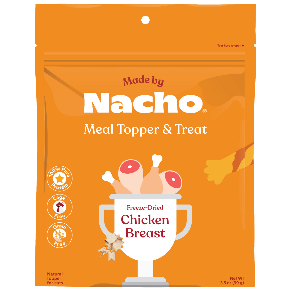 Freeze-Dried Chicken Cat Treats and Meal Topper, Pure Protein Breast Bites for Wet or Dry Food source image 1