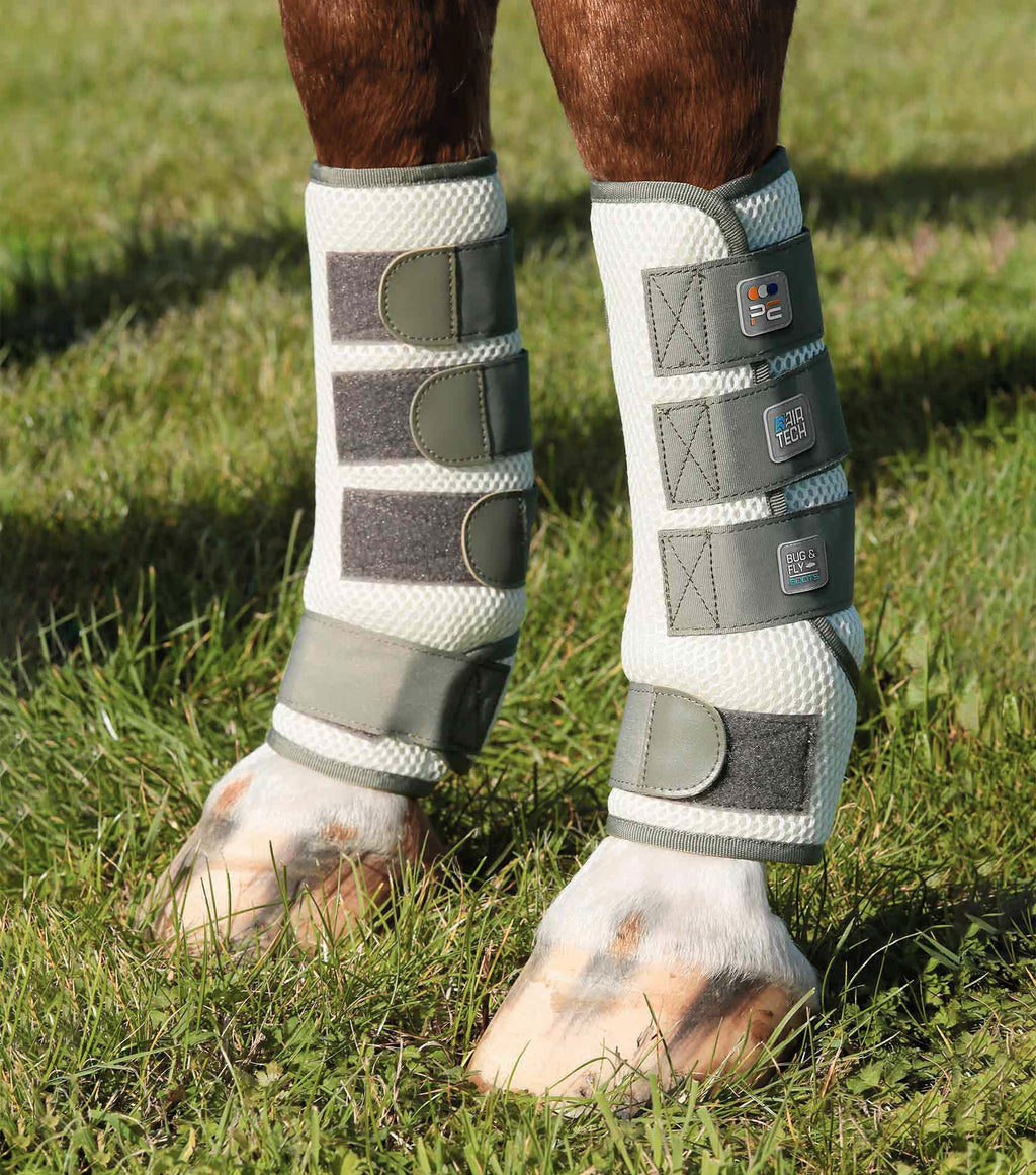 Horse Fly Boots in Breathable 3D Sports Mesh, Ventilated Leg Protection for Front or Hind Use source image 1
