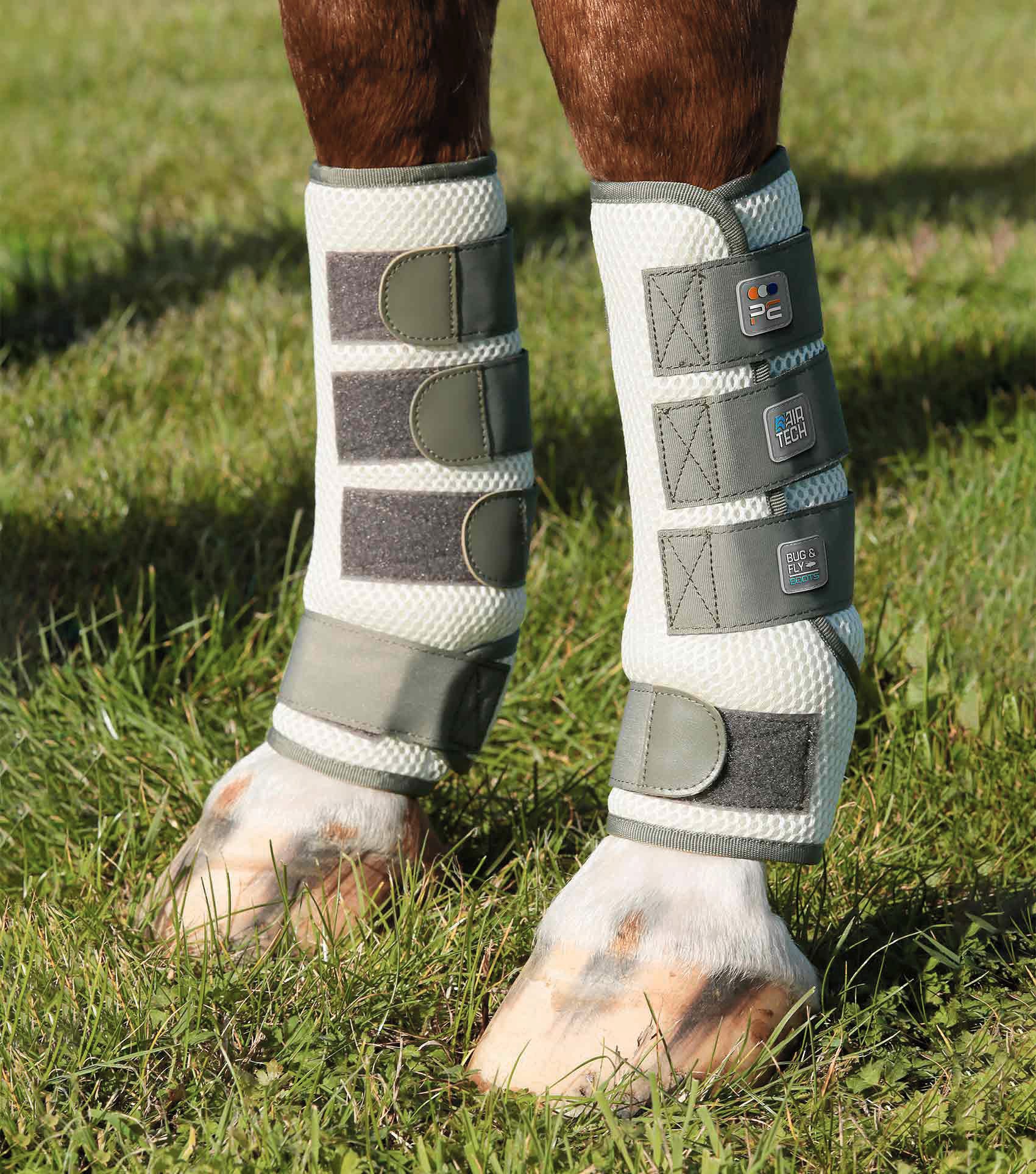 Horse Fly Boots in Breathable 3D Sports Mesh, Ventilated Leg Protection for Front or Hind Use source image 1