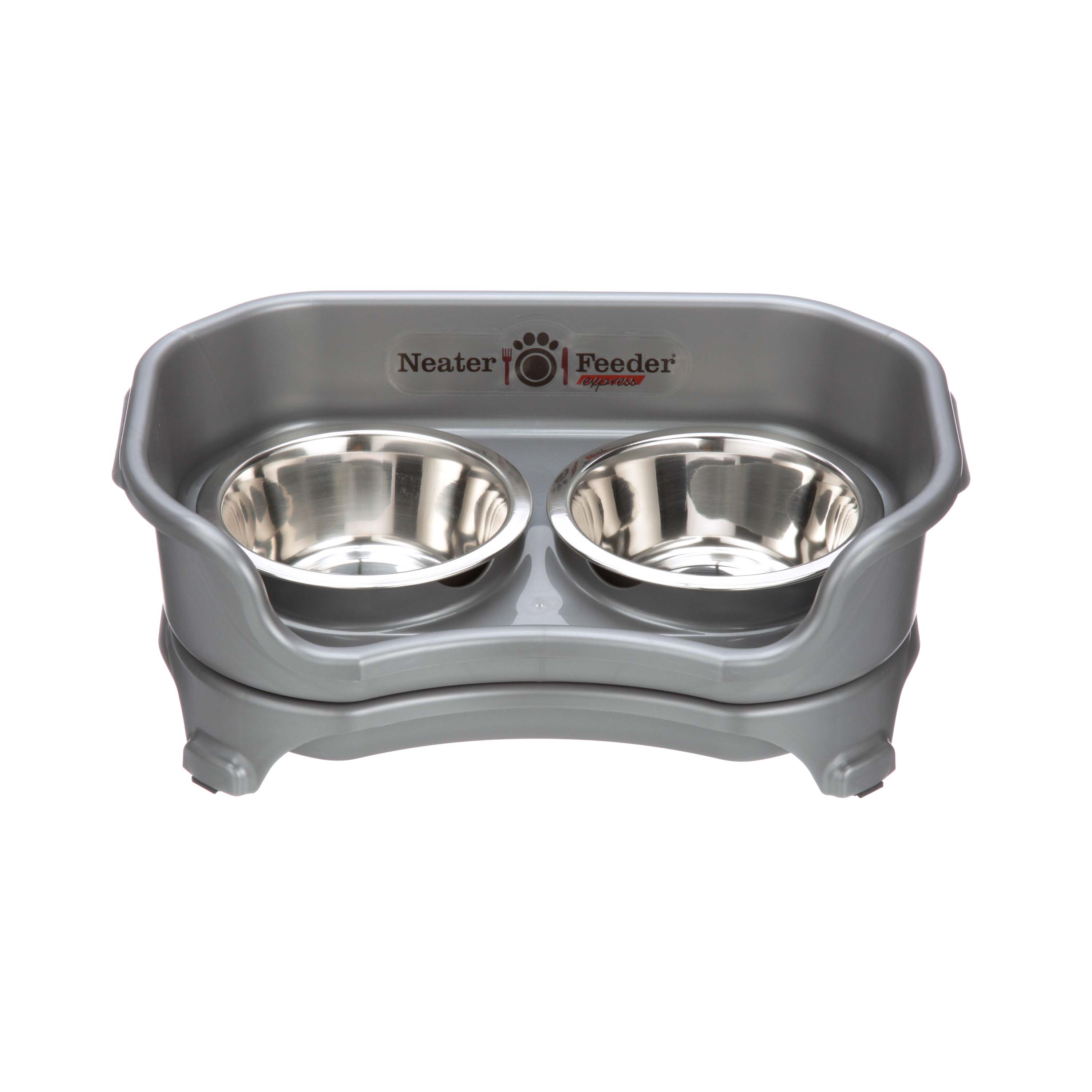 Elevated Mess-Proof Pet Feeding Station, Spill-Containment Design and Dishwasher-Safe Stainless Steel Bowls source image 1