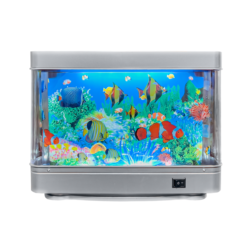 Rotating Tropical Fish Table Lamp for Soft Ambient Light, Quiet Motion in a 10-Inch Y2K-Inspired Design source image 1