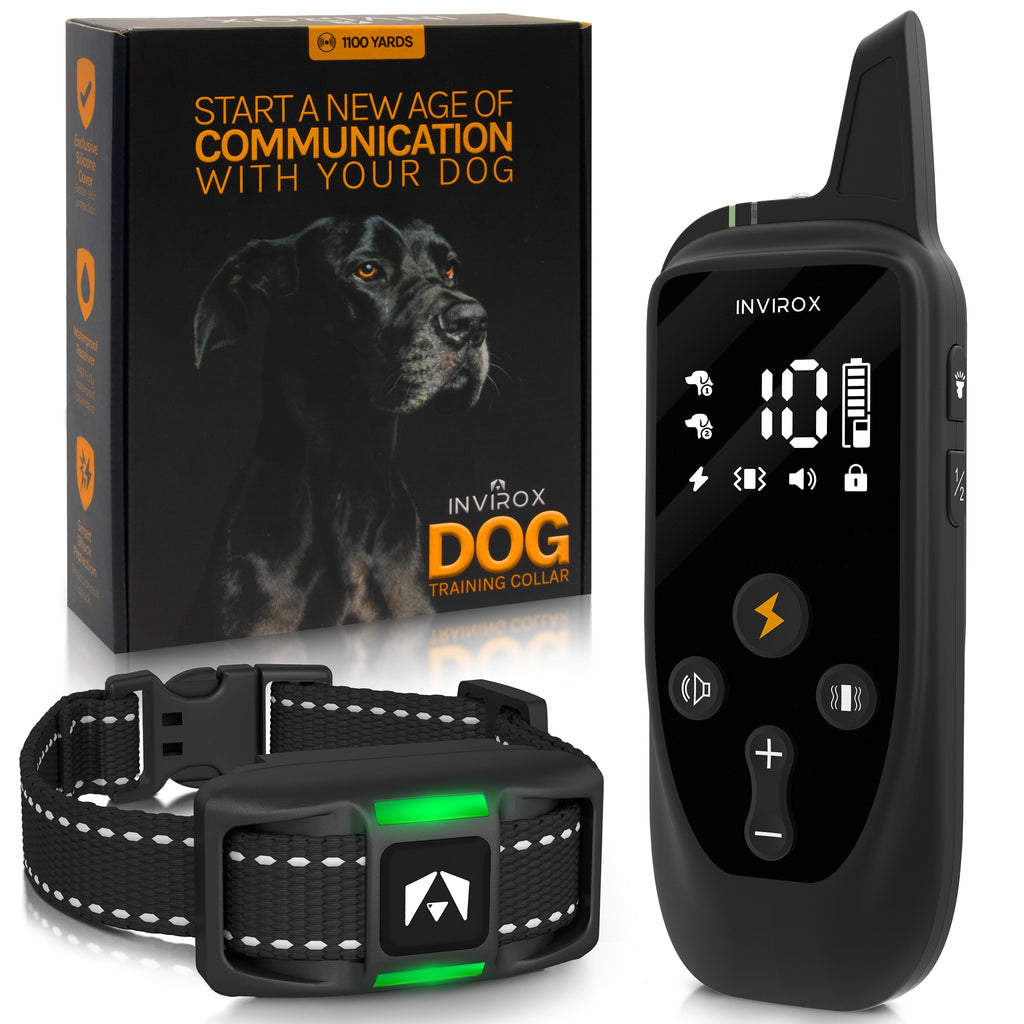 Remote Dog Training Collar, 123-Level Beep, Vibration and Static Control, IP67 Receiver, 1,100-Yard Range source image 1