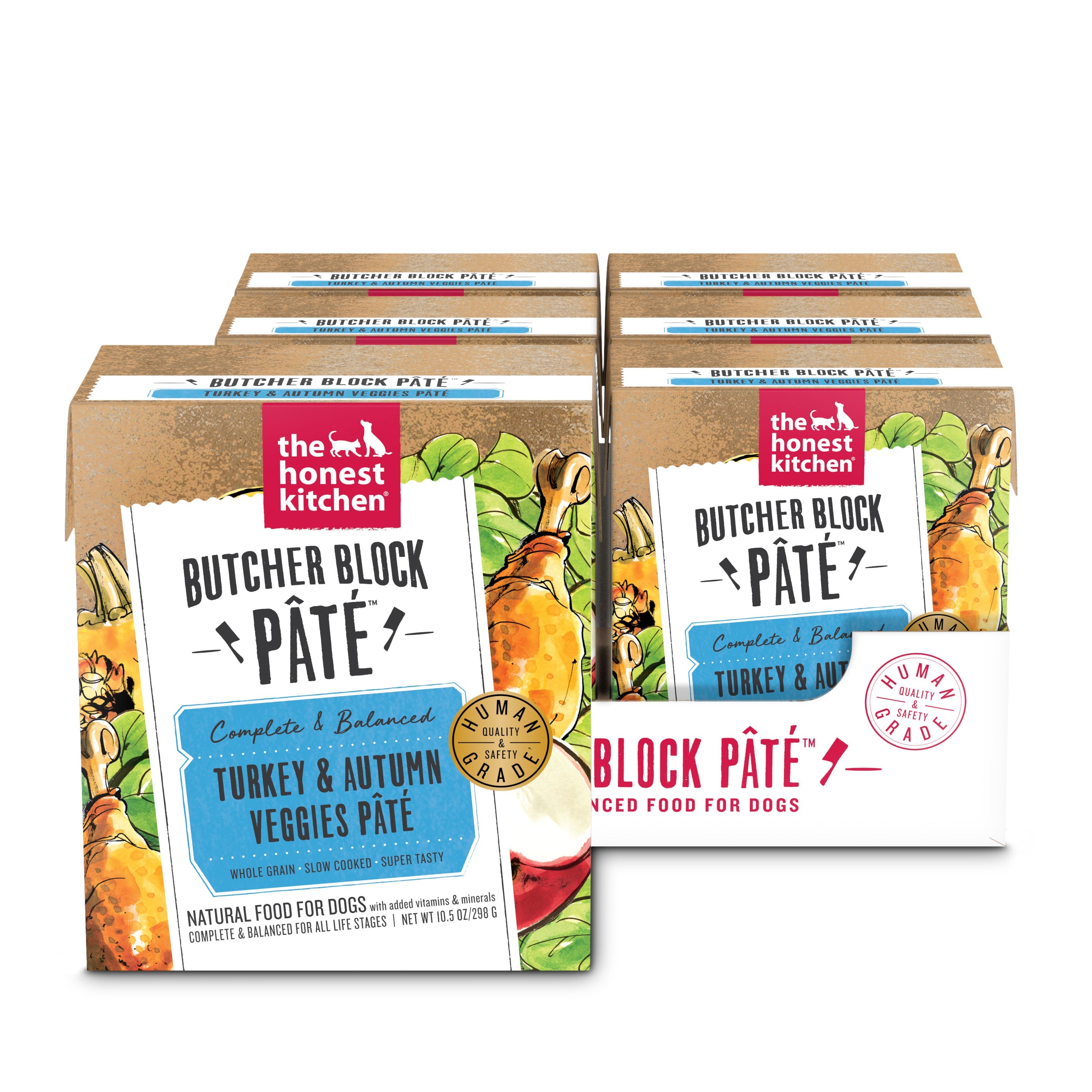 Wet Dog Food Turkey Pâté with Autumn Vegetables, 10.5 oz Six-Pack for Meals or Bowl Toppers source image 1