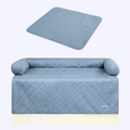 Cooling Dog Bed and Couch Cover Set, Breathable Washable Mat with Non-Slip Base in Multiple Sizes and Patterns source image 1