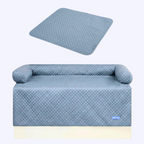Cooling Dog Bed and Couch Cover Set, Breathable Washable Mat with Non-Slip Base in Multiple Sizes and Patterns source image 1