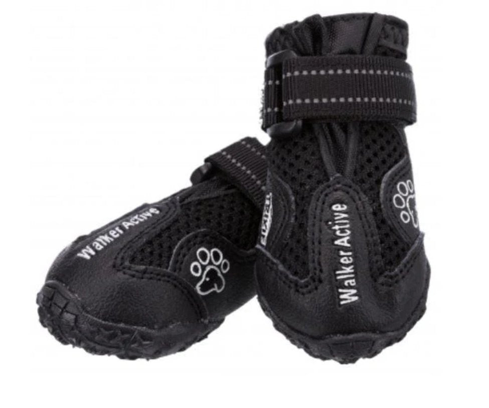 Non-Slip Dog Walking Boots, Two-Piece Paw Protection Pair with Reflective Strips and Secure Velcro Fit source image 1
