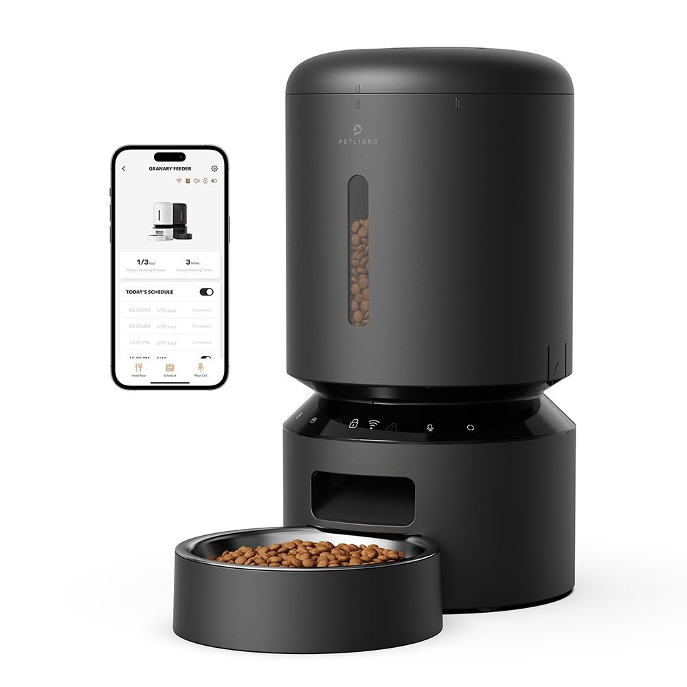 WiFi Automatic Pet Feeder, 5 Liter Timed Food Dispenser with App Scheduling and Single or Dual Bowls source image 1