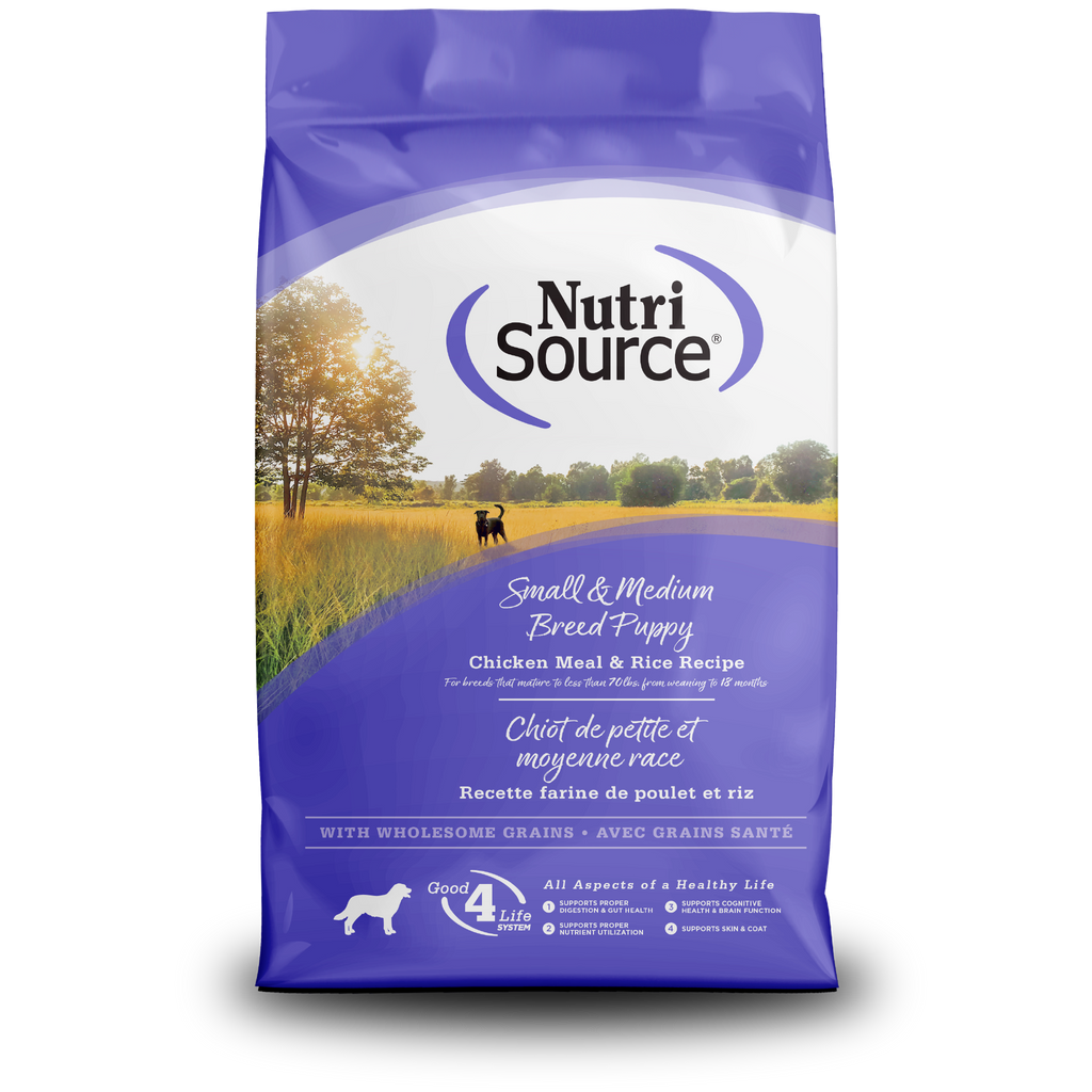 Small & Medium Breed Puppy - Chicken Meal & Rice Recipe (front of bag)