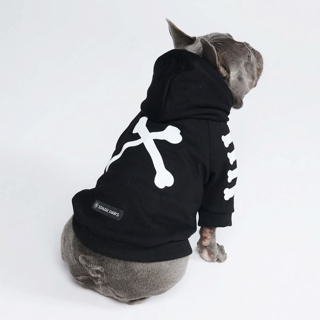 Black Reflective Dog Hoodie with Fleece Lining and Leash Opening for Comfortable Cold-Weather Walks product image 1