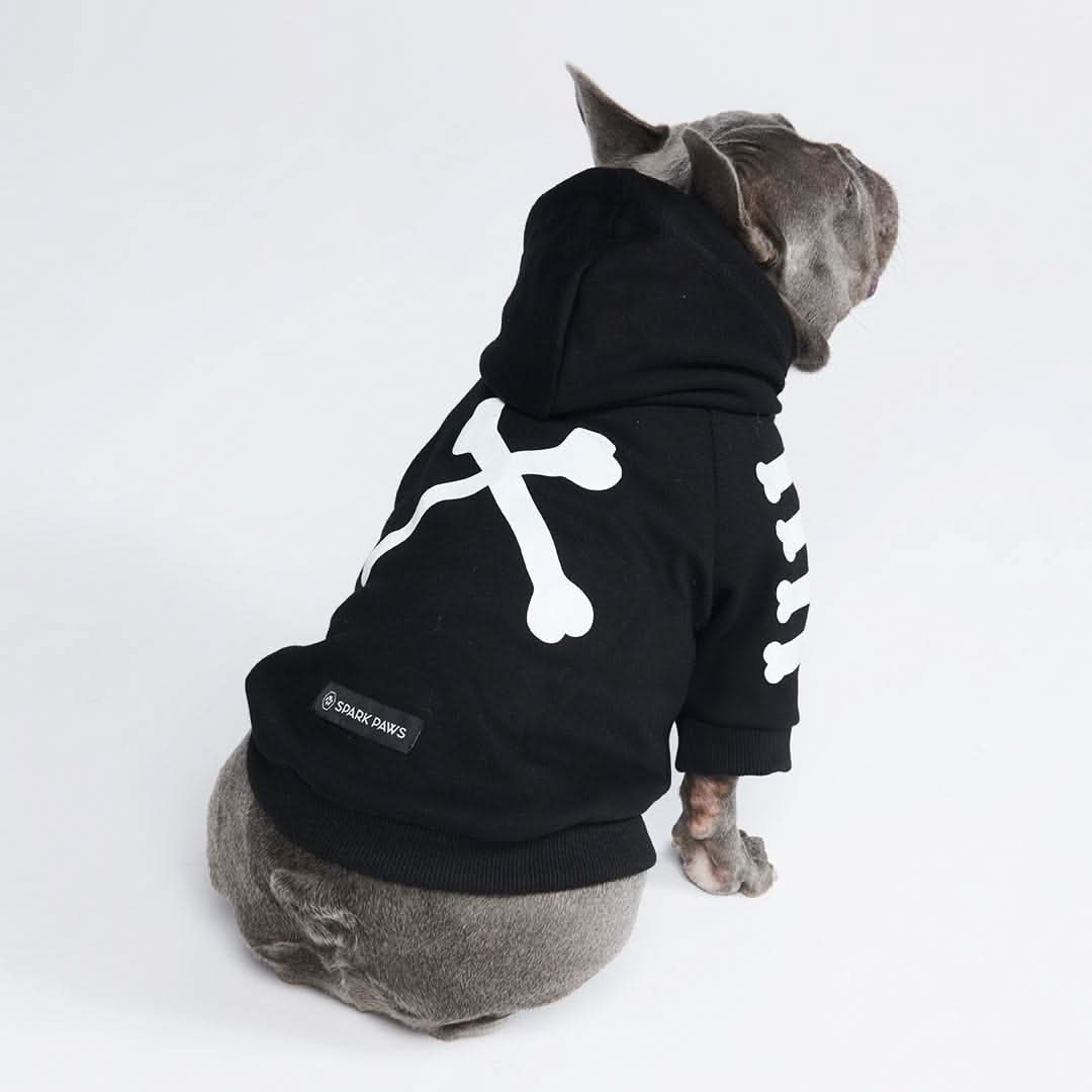 Black Reflective Dog Hoodie with Fleece Lining and Leash Opening for Comfortable Cold-Weather Walks product image 1