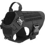 Heavy-Duty Tactical No-Pull Dog Harness with Dual D-Ring Control and Quick-Release Metal Buckles product image 1